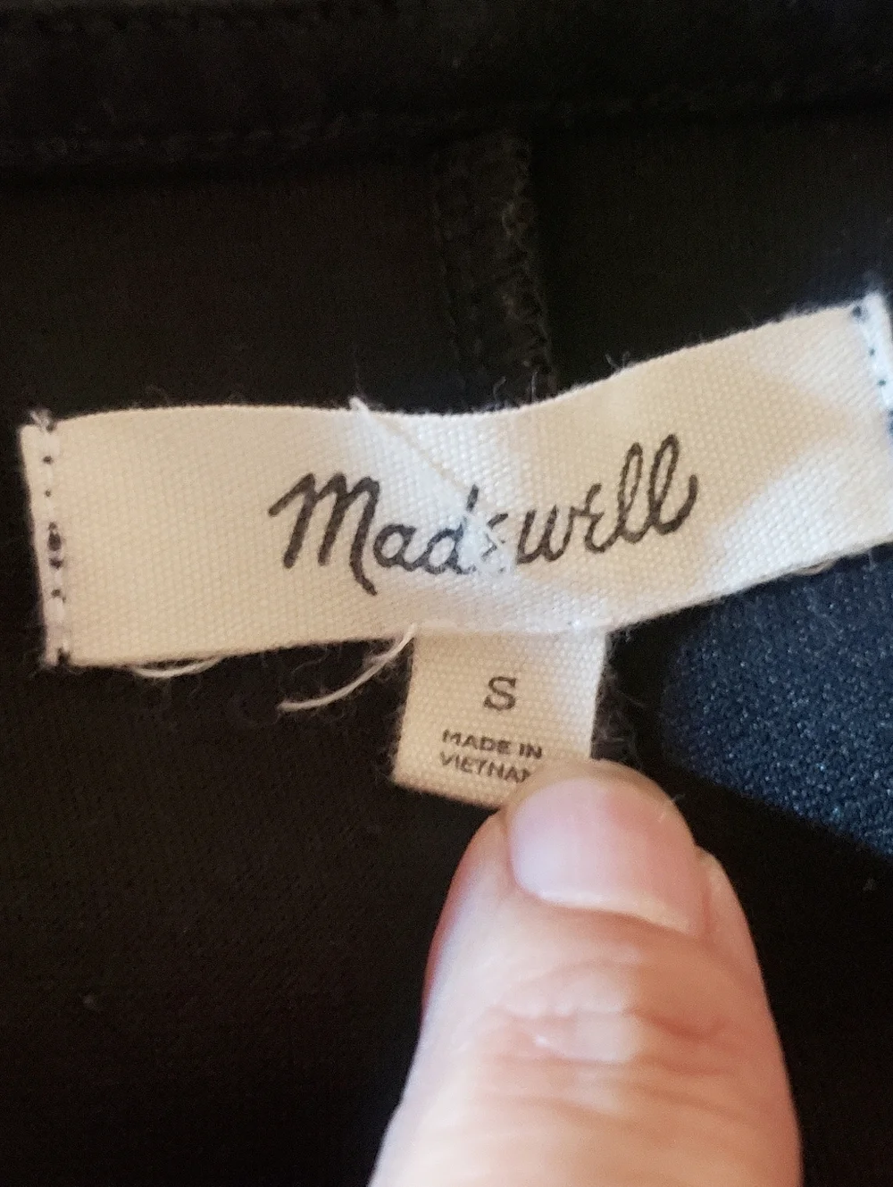 Madewell Womens Black Dress Texture & Thread Side Tie Wrap S Baloon Sleeve Chic